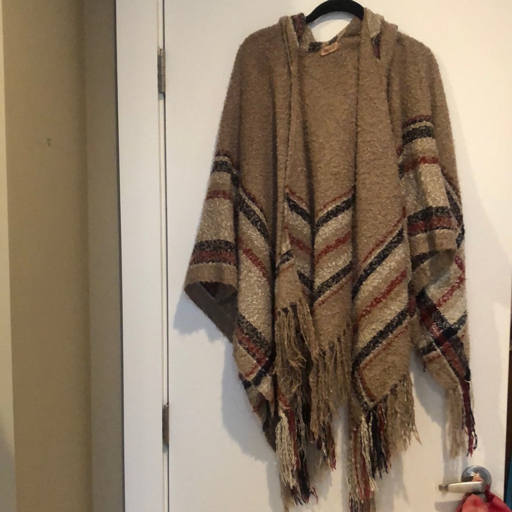 Size small, cozy poncho, Ralph Lauren inspired